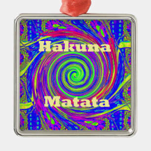 Ornamento De Metal Design de presente de Hakuna Matata.png