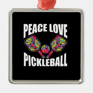 Ornamento De Metal Design de Raquete de Pickleball