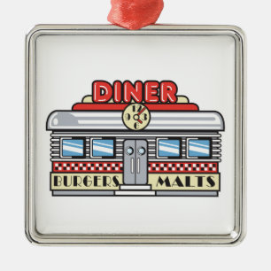 Ornamento De Metal design de retro-diner