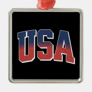 Ornamento De Metal DESIGN DE TEXTO de granulados dos EUA