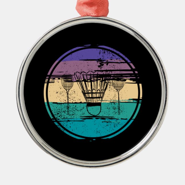 Ornamento De Metal Design do equipamento Badminton (Frente)