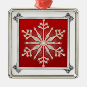 Ornamento De Metal Design do floco de neve