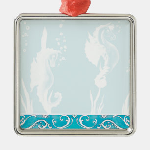 Ornamento De Metal Design do mar azul