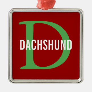 Ornamento De Metal Design do monograma da raça do Dachshund