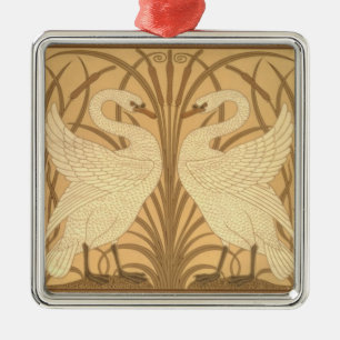 Ornamento De Metal Design do papel de parede da cisne