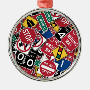 Ornamento De Metal Design dos sinais de estrada