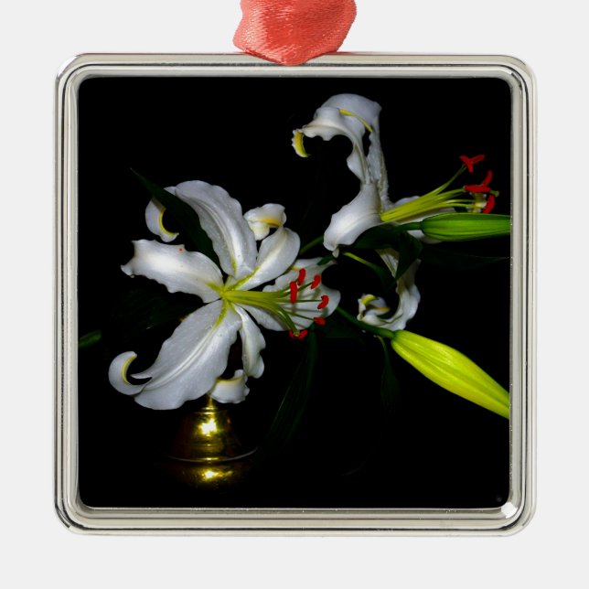 Ornamento De Metal Design irlandês e Design de flores (Frente)