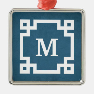 Ornamento De Metal Design Monograma