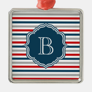 Ornamento De Metal Design Monograma