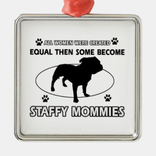 Ornamento De Metal design staffy das mamães