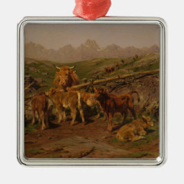 Ornamento De Metal Desmame dos vitelos (Fazenda de gado rural)