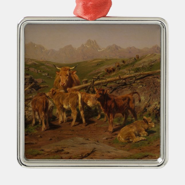 Ornamento De Metal Desmame dos vitelos (Fazenda de gado rural) (Frente)