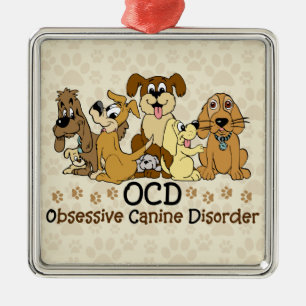 Ornamento De Metal Desordem canina obsessiva de OCD