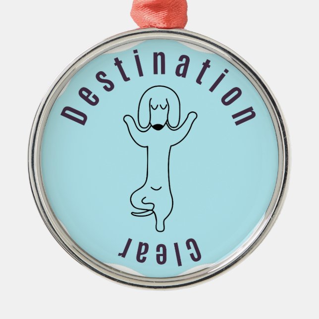 Ornamento De Metal Destino de Dachshund Limpo (Frente)