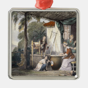 Ornamento De Metal Destruindo o Chrysalids e bobinando os casulos,