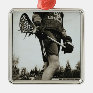 Ornamento De Metal Detalhe de atleta do Lacrosse