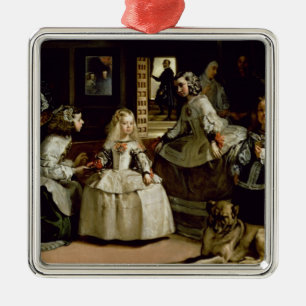 Ornamento De Metal Detalhe de Las Meninas da metade inferior que