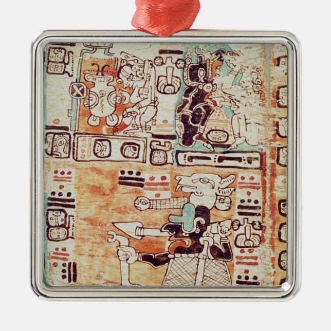 Ornamento De Metal Detalhe de um códice maia (Frente)