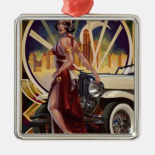 Ornamento De Metal Detroit, Michigan Motor City