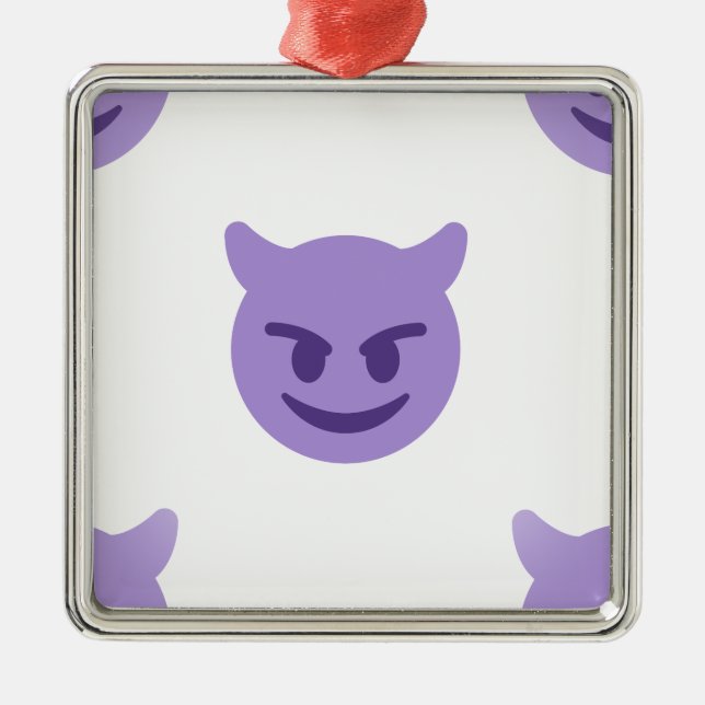 Ornamento De Metal devil emoji (Frente)