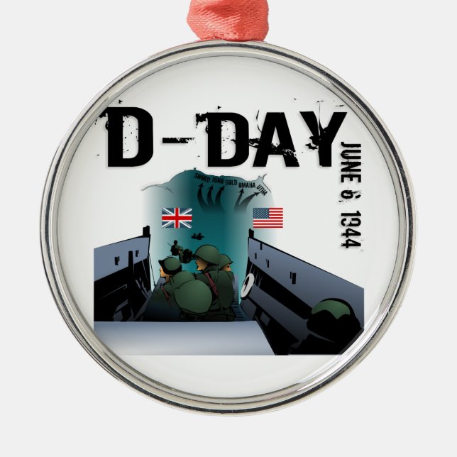 Ornamento De Metal DIA D 6 de junho de 1944 (Frente)