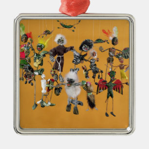 Ornamento De Metal Dia das figuras inoperantes, de Oaxaca