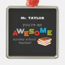 Ornamento De Metal Dia de Apreciação de Professores da Escola de Domi