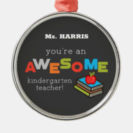 Ornamento De Metal Dia de Apreciação do Professor do Jardim de Infânc
