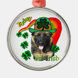 Ornamento De Metal Dia de São Patrício german shepherd