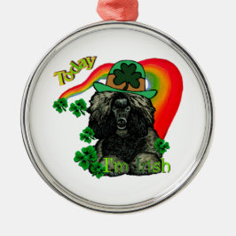 Ornamento De Metal Dia de São Patrício Poodle