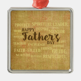 Ornamento De Metal Dia do Pai Religioso, Qualidades do Pai