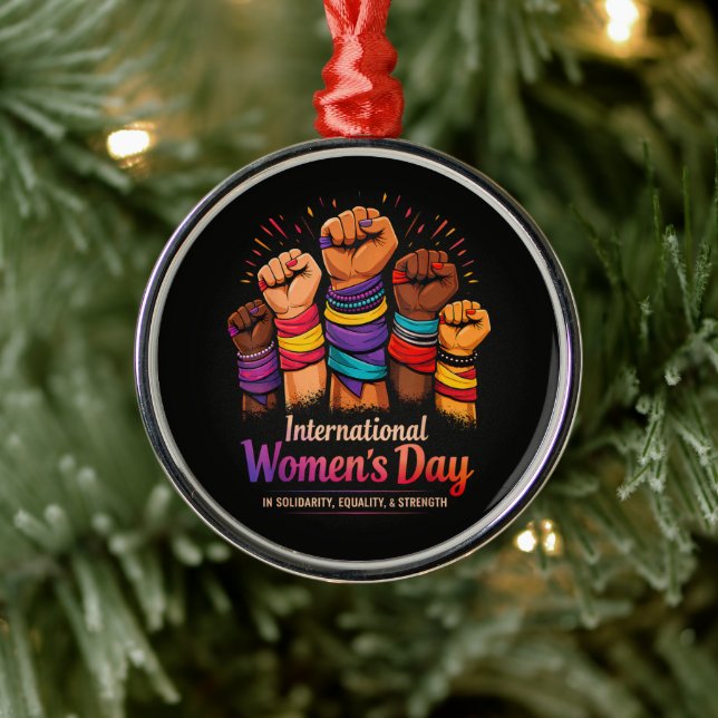 Ornamento De Metal Dia Internacional da Mulher 8 de Março (Árvore)