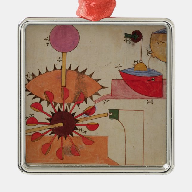 Ornamento De Metal Diagrama de um sistema para a água de bombeamento (Frente)