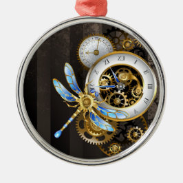 Ornamento De Metal Dials Steampunk com Dragonfly