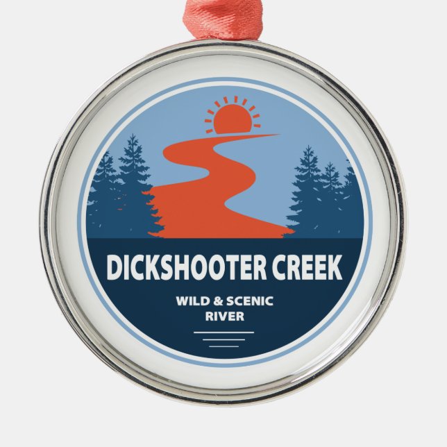 Ornamento De Metal Dickshooter Creek Wild e Scenic River Idaho (Frente)