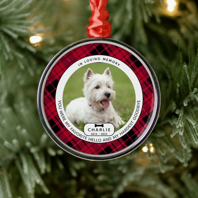 Ornamento De Metal Diligente Tchau Pet Memorial Glass Ornament (Árvore)