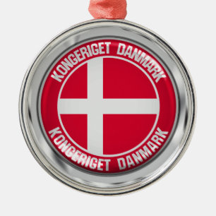 Ornamento De Metal Dinamarca Round Emblem