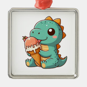 Ornamento De Metal Dinheiro comendo sorvete bonito