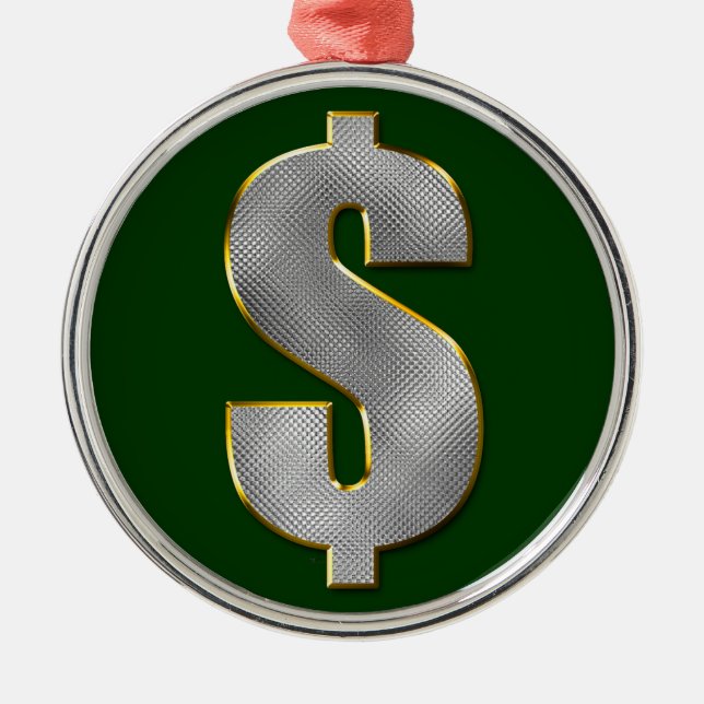 Ornamento De Metal Dinheiro Grande (Frente)