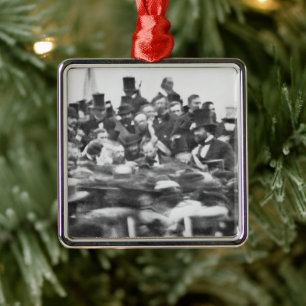 Ornamento De Metal Discurso de Gettysburg de Abe Lincoln: Fim da Guer