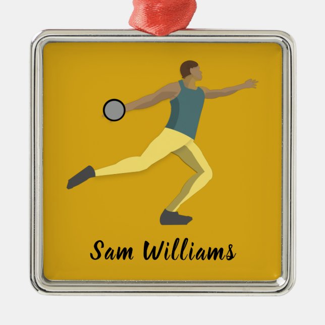 Ornamento De Metal Discus Thwing (Frente)