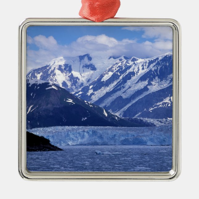 Ornamento De Metal Disenchantment Bay e Hubbard Glacier, (Frente)