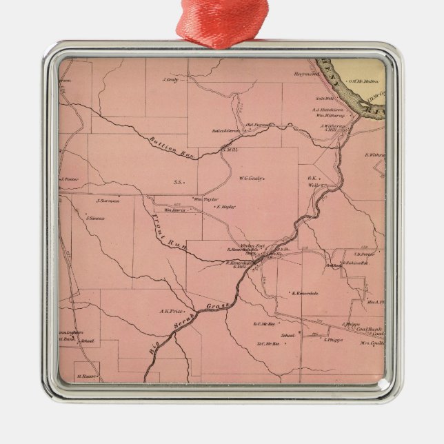 Ornamento De Metal Distrito de Clinton (Frente)