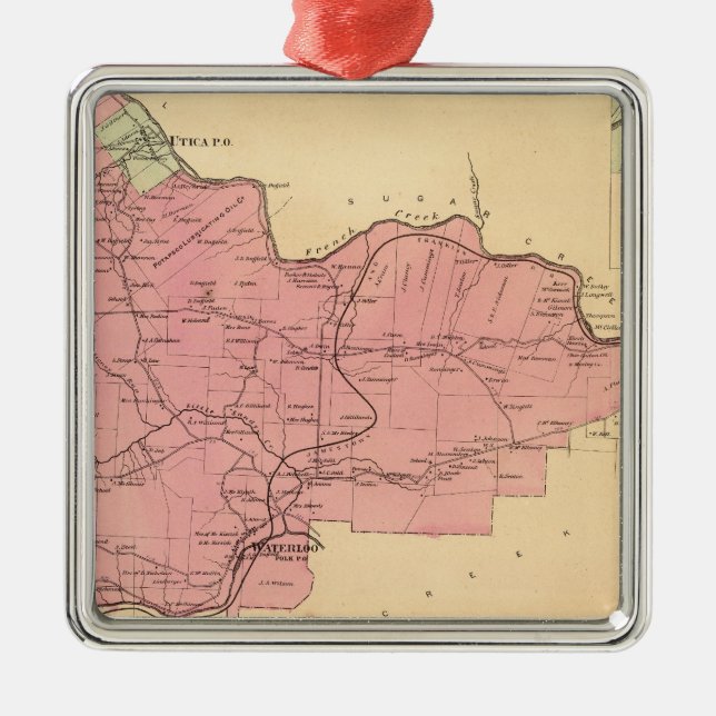 Ornamento De Metal Distrito francês da angra (Frente)