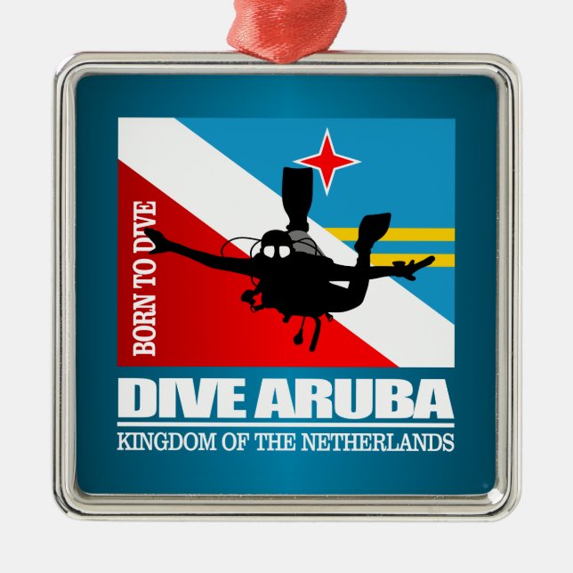 Ornamento De Metal Dive Aruba DF2 (Frente)