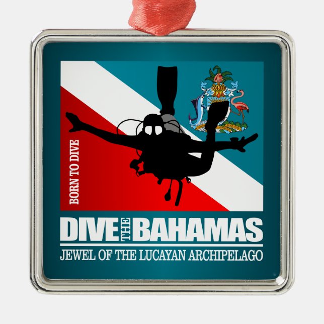 Ornamento De Metal Dive As Bahamas DF2 (Frente)