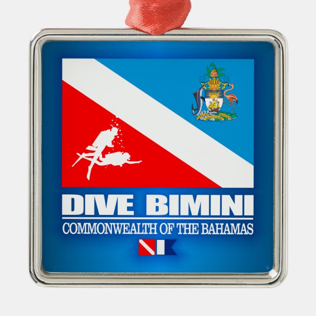 Ornamento De Metal Dive Bimini (q) (Frente)