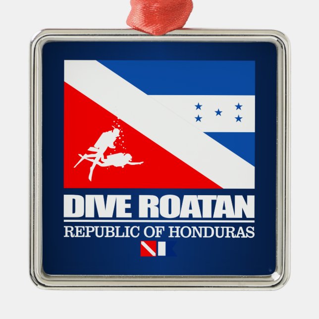 Ornamento De Metal Dive Roatan (q) (Frente)