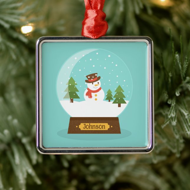 Ornamento De Metal DIVERTIDO! Snowman Ornament - Personalizado - Adic (Árvore)