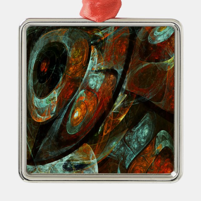 Ornamento De Metal Divisão de Abstrato de Tempo (Frente)